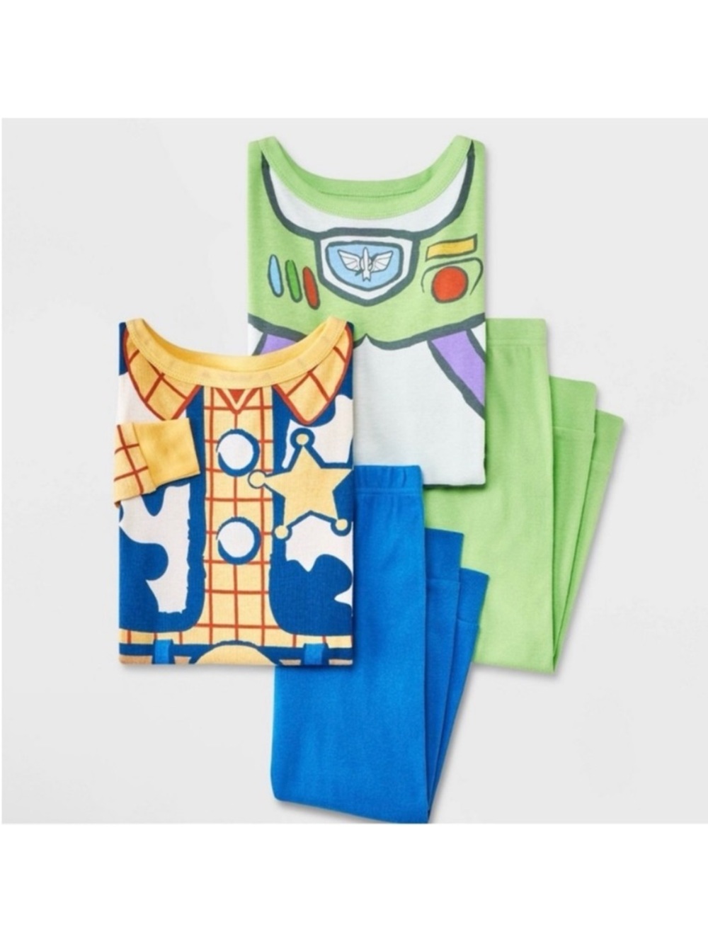 🆕-Disney Toddler 4pc Snug Fit Toy Story Cotton Pajama Set Woody & Buzz. Size 2T